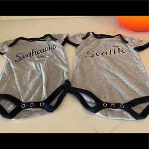 Lots of 2 Seattle Seahawks Onesies NWOT